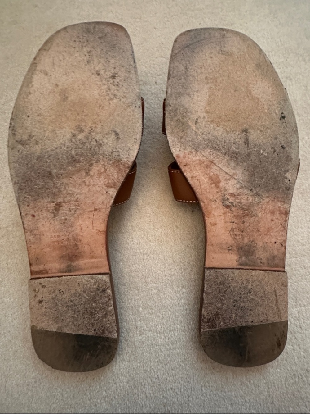 Hermes Oran Leather Slide Sandals - Picture 4 of 9